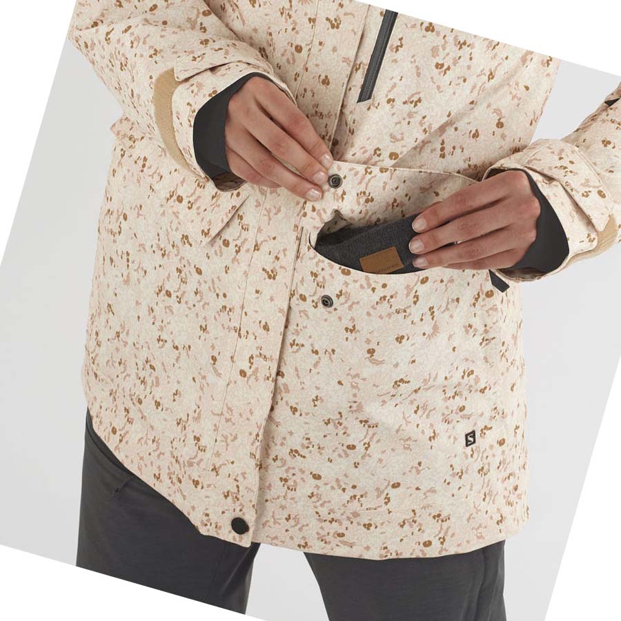 Chaquetas De Esquí Salomon STANCE CARGO Mujer Beige | MX 2410HAP